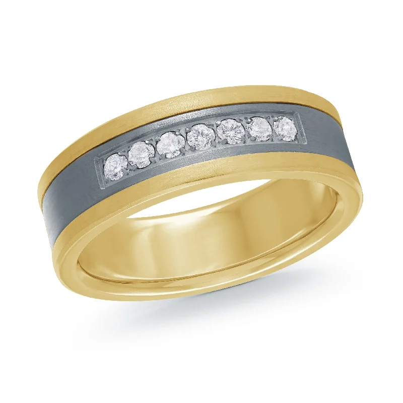 delicate engagement ring for women-14K Yellow Gold Ring from the Tantalum Collection by Malo - MRDTN-044-7YD