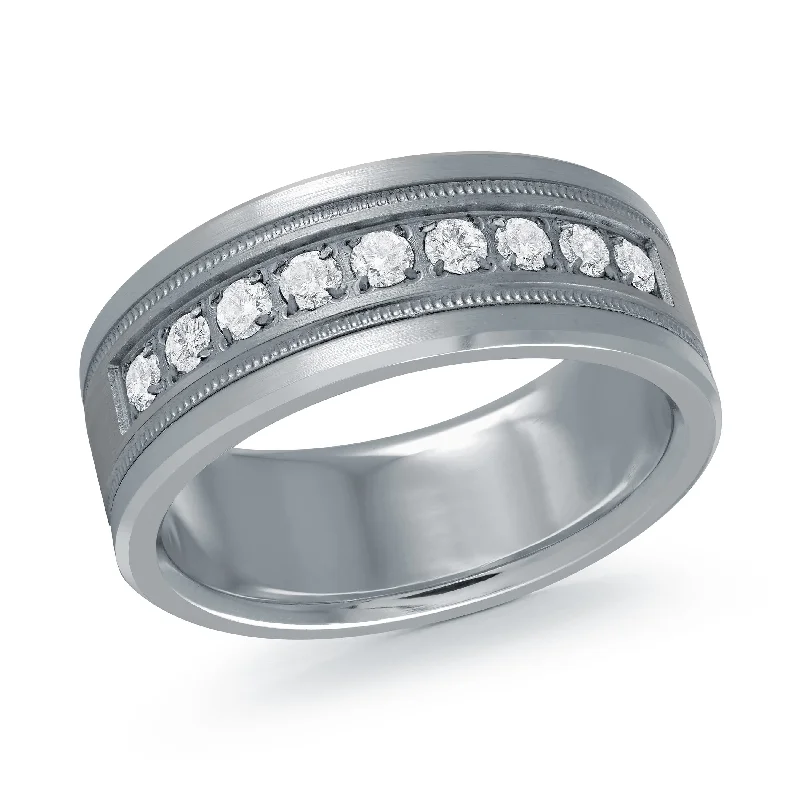 fancy engagement ring for women-14K White Gold Ring from the Tantalum Collection by Malo - MRDTN-045-8WD