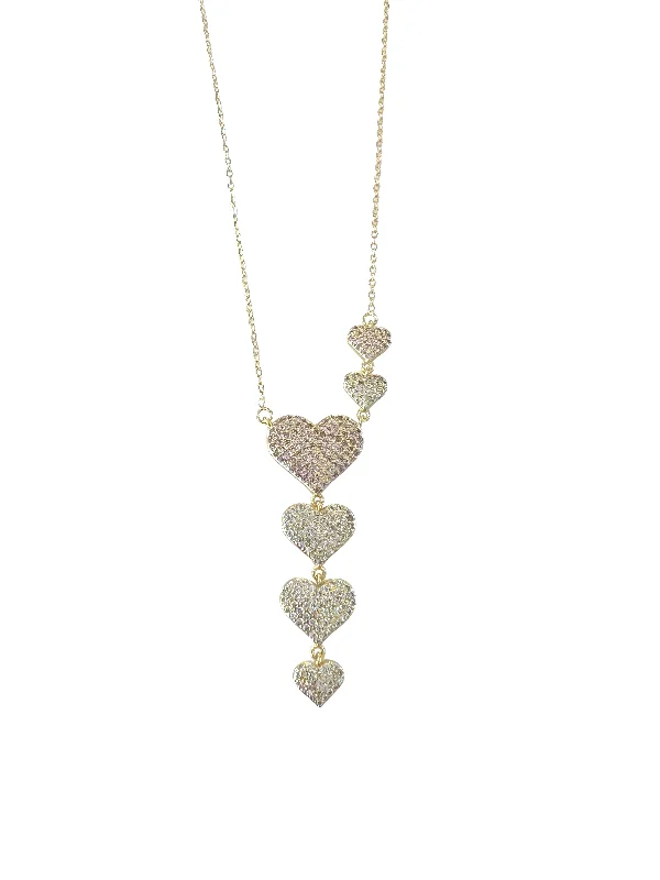 butterfly necklace for women-Heart Drop Necklace