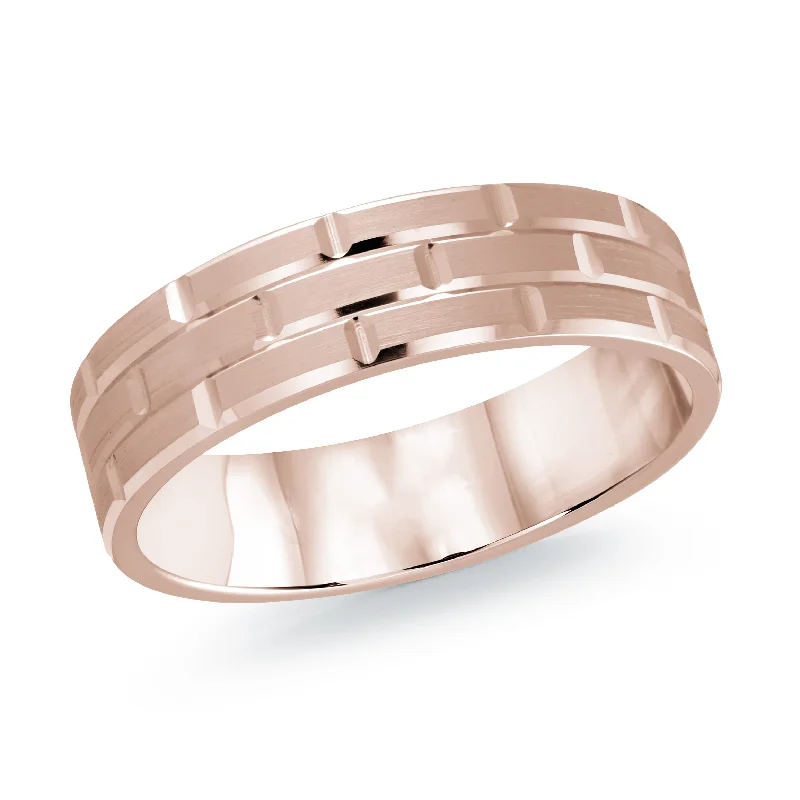 classic engagement ring for women-14K Rose Gold Ring from the Executif Collection by Malo - MRD-476-6P