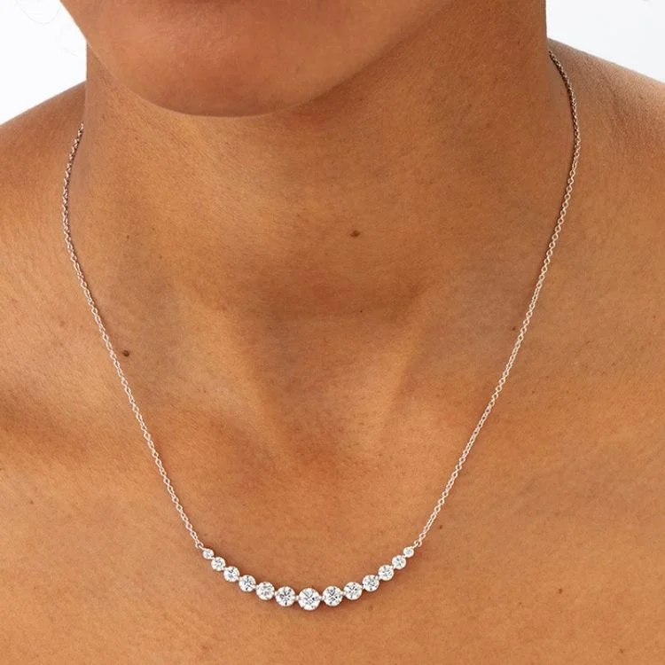 diamond pendant necklace for women-Smile Necklace