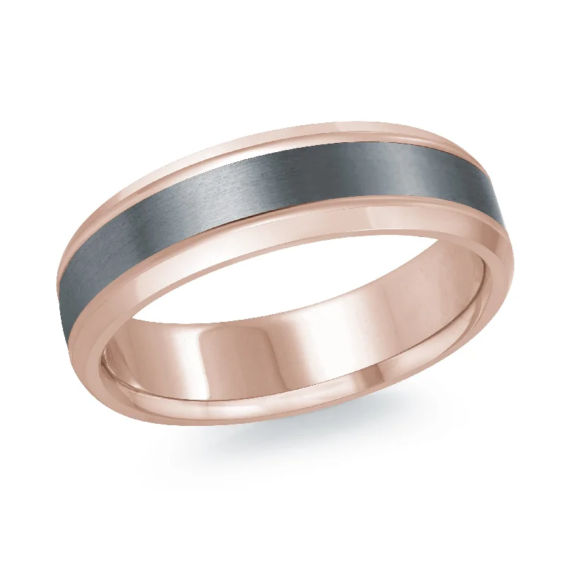 unique engagement ring for women-14K Rose Gold Ring from the Tantalum Collection by Malo - MRDTN-024-6P