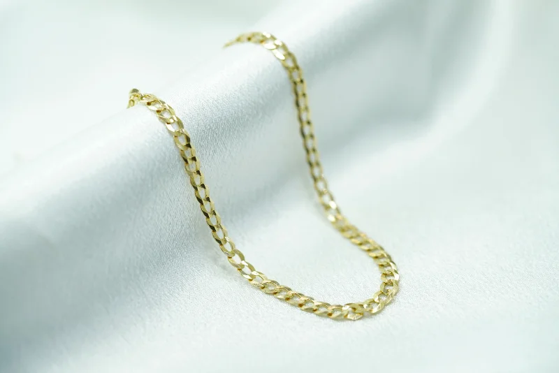 thin gold anklet for women-10k Diamond Cut Solid Anklet