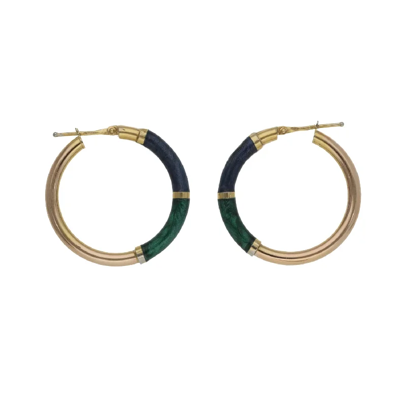 chandelier earrings for women-9ct Gold Hoop Earrings