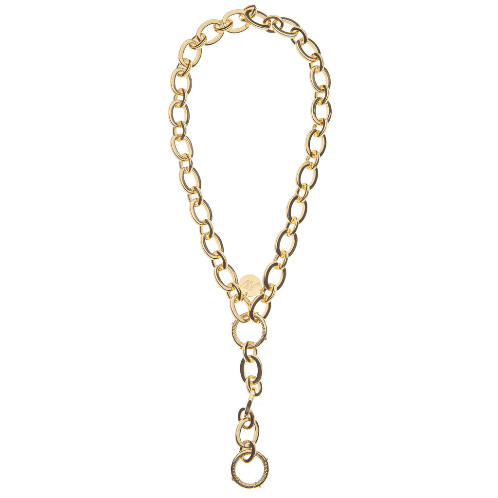 diamond heart necklace for women-Lariat Multi-Style Chunky Link Chain