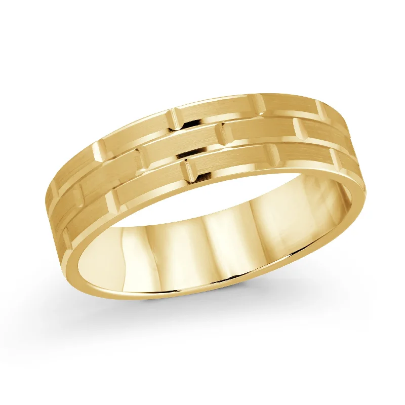 custom-designed engagement ring for women-14K Yellow Gold Ring from the Executif Collection by Malo - MRD-476-6Y