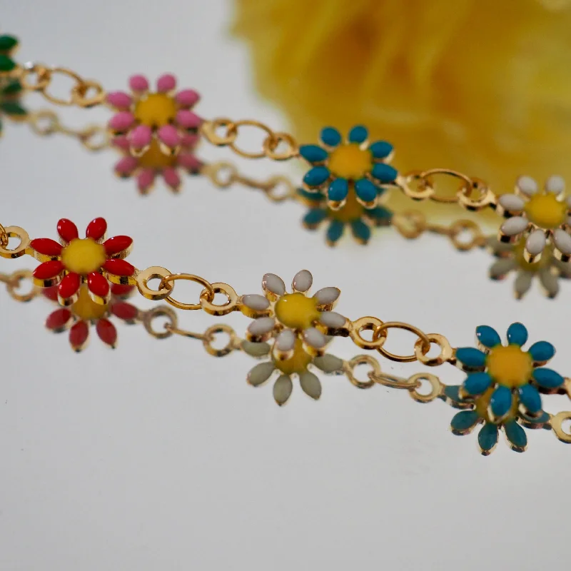 sparkly bracelet for women-SARIN DAISY ANKLET