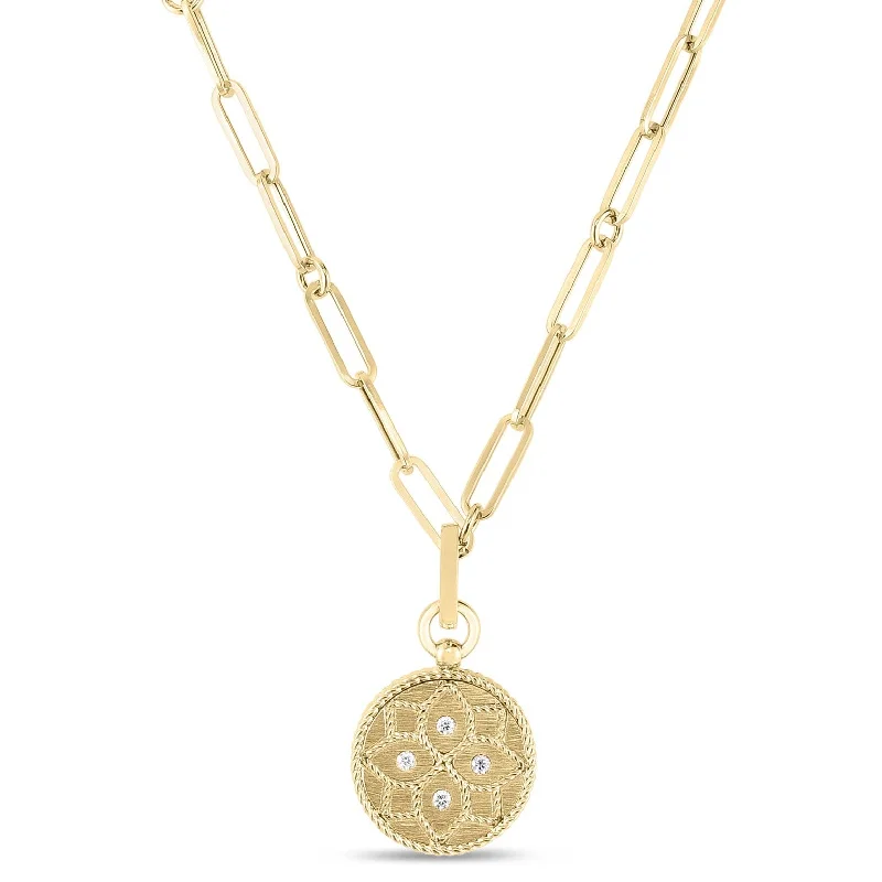 charm necklace for women-Venetian Princess Flower Medallion