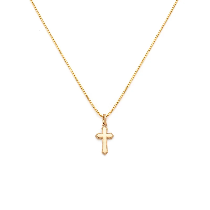 bar necklace for women-Gold Cross Necklace | Goldfill