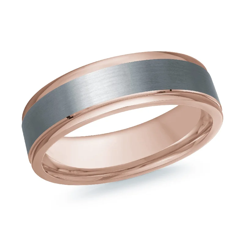 double halo engagement ring for women-14K Rose Gold Ring from the Tantalum Collection by Malo - MRDTN-006-6P