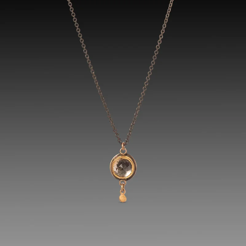 gold necklace for women-Clear Topaz Necklace