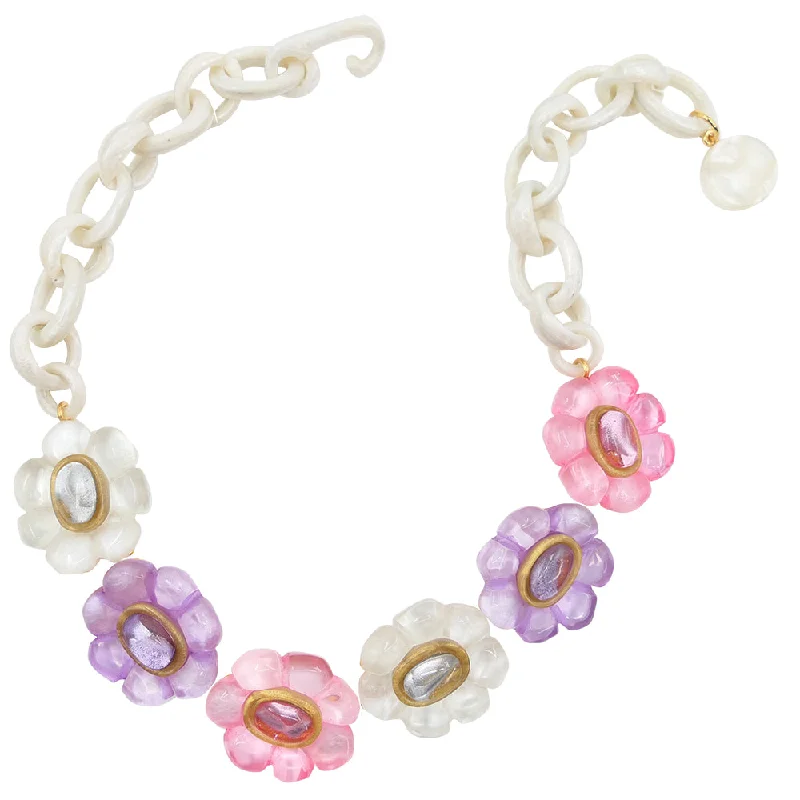 dainty necklace for women-Daphne Flowers