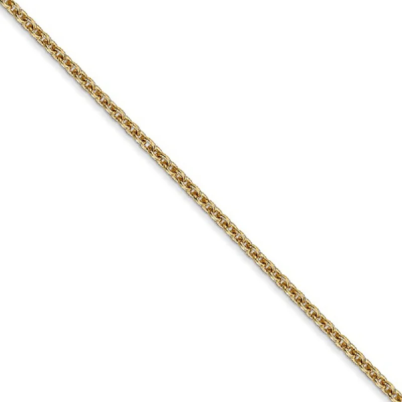 sterling silver bracelet for women-1.8mm, 14k Yellow Gold, Solid Cable Chain Anklet