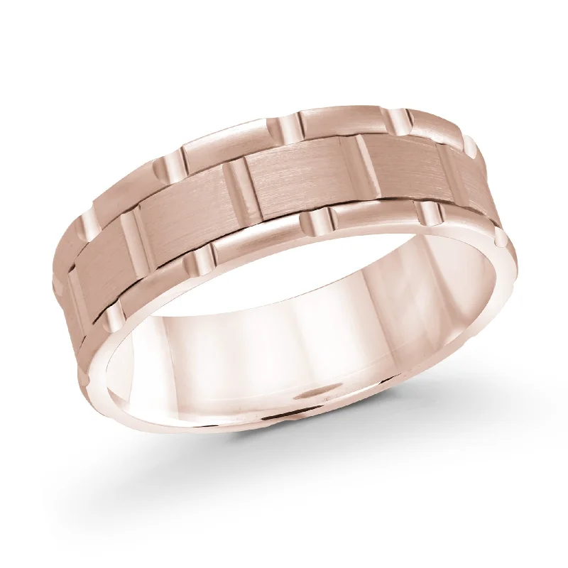 delicate engagement ring for women-14K Rose Gold Ring from the Executif Collection by Malo - MRD-044-7P