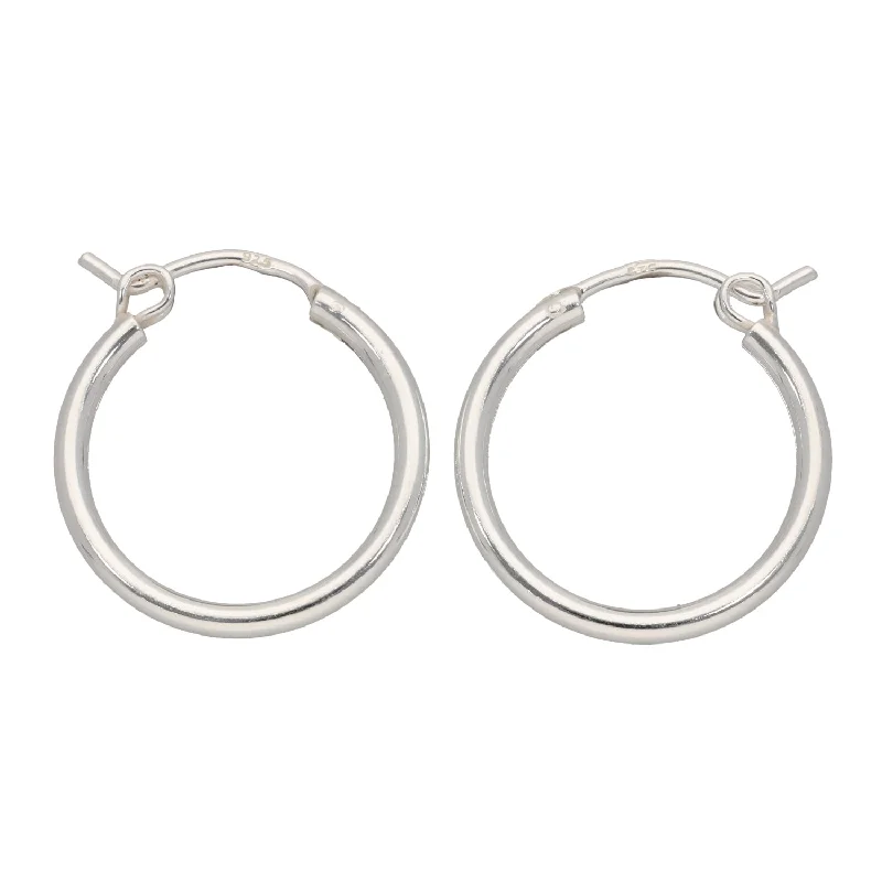 geometric earrings for women-New Sterling Silver Hoop Earrings