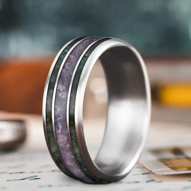 wedding band for women-Custom Design - 3-Inlay Wide Center Ring Vrr6j9le8GSFZKNJwT_0-RM5