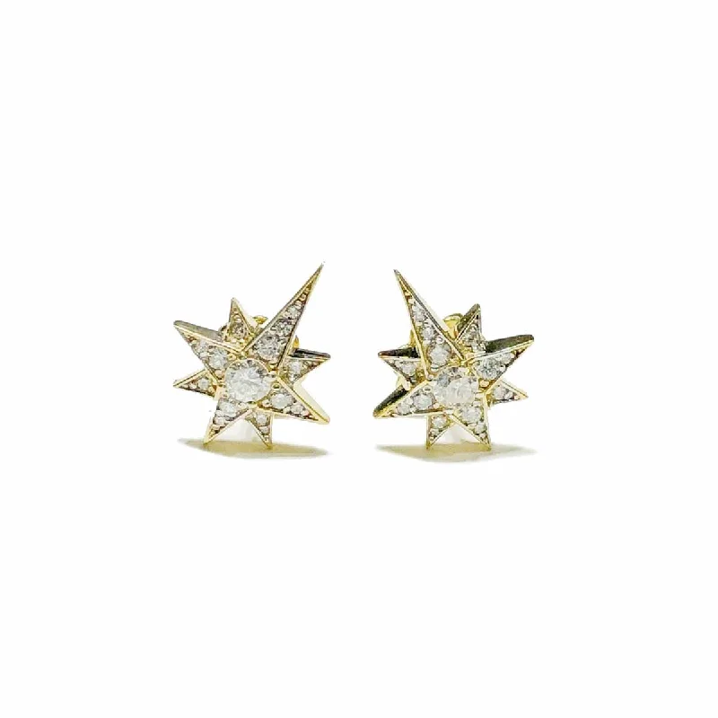 star earrings for women-Belen Star Diamond Earring (14K)