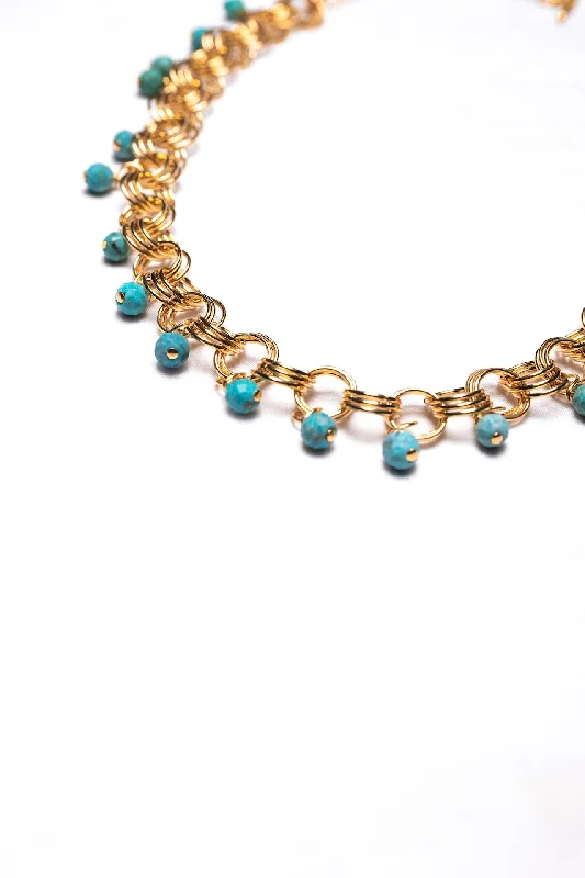 large bracelet for women-The Eboné Anklet in Turquoise