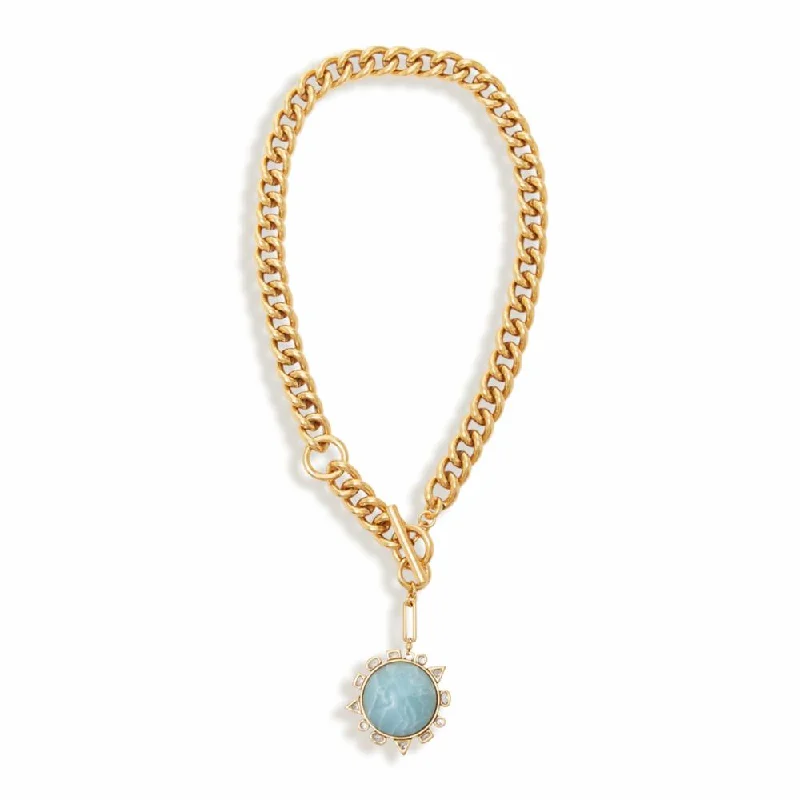 trendy necklace for women-Blue Pendent