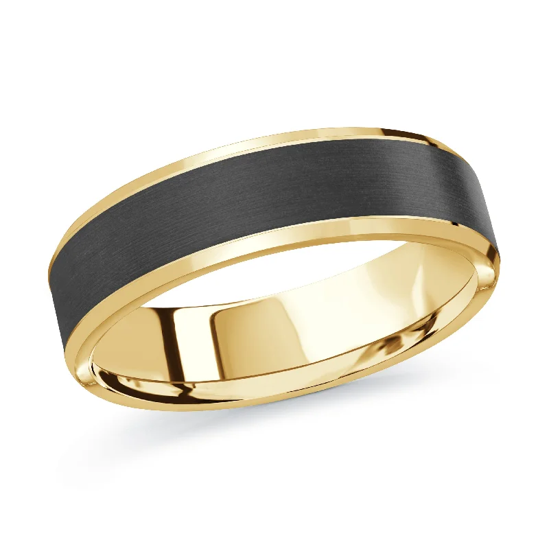 affordable engagement ring for women-14K Yellow Gold Ring from the Noir Collection by Malo - MRDA-093-6Y