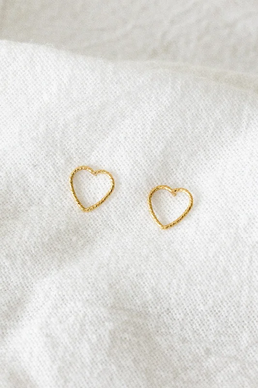 diamond earrings for women-Twisted Heart Studs