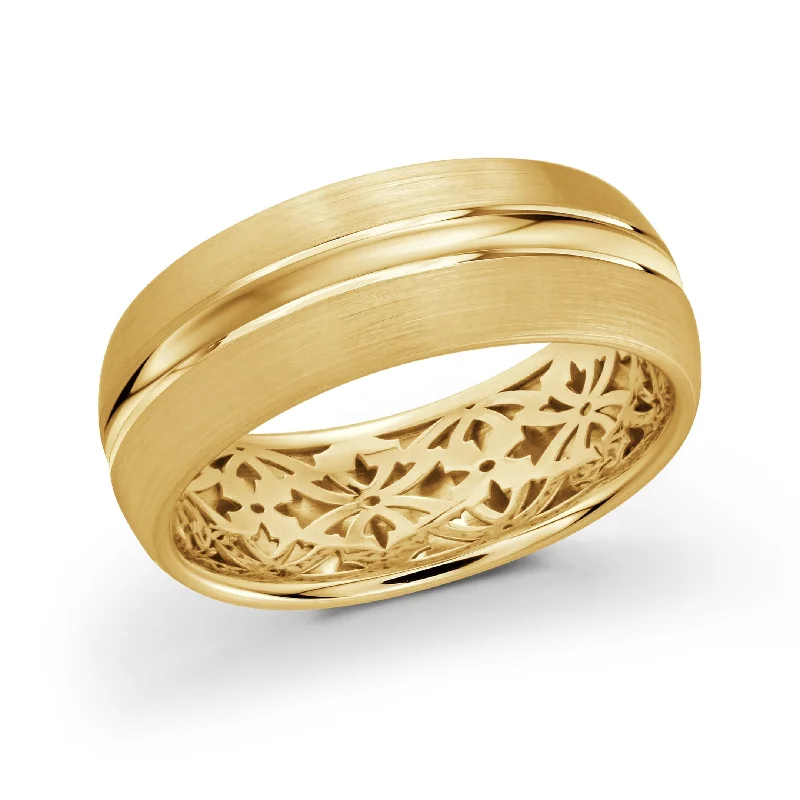 twist engagement ring for women-14K Yellow Gold Ring from the Precision Collection by Malo - FJM-017-8Y