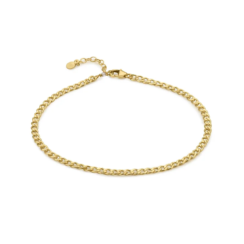 rope bracelet for women-Curb Chain Anklet