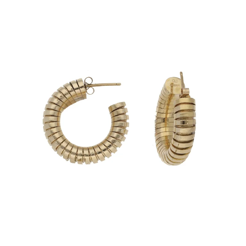 trendy earrings for women-9ct Gold Hoop Earrings