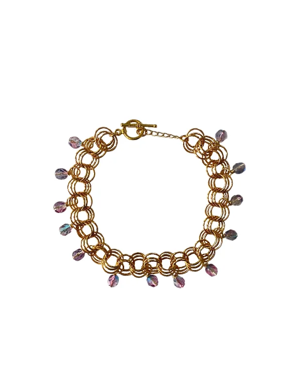 crystal bracelet for women-The Eboné Anklet in Pink-Blue