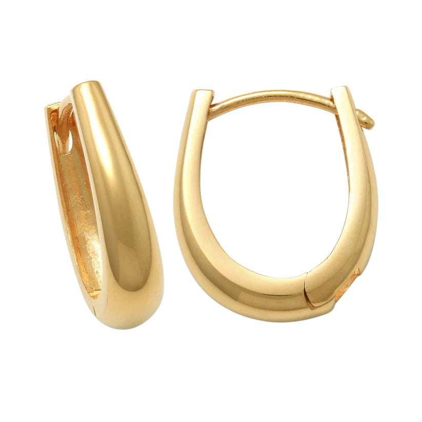 statement earrings for women-Bold Hoop Earrings (14K)