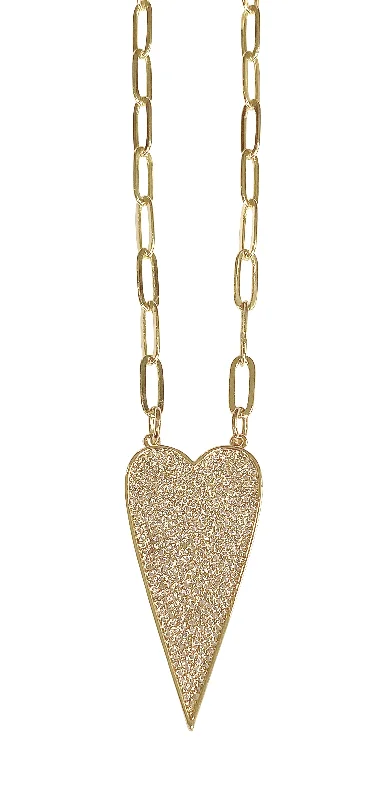 diamond necklace for women-Jumbo Heart Necklace