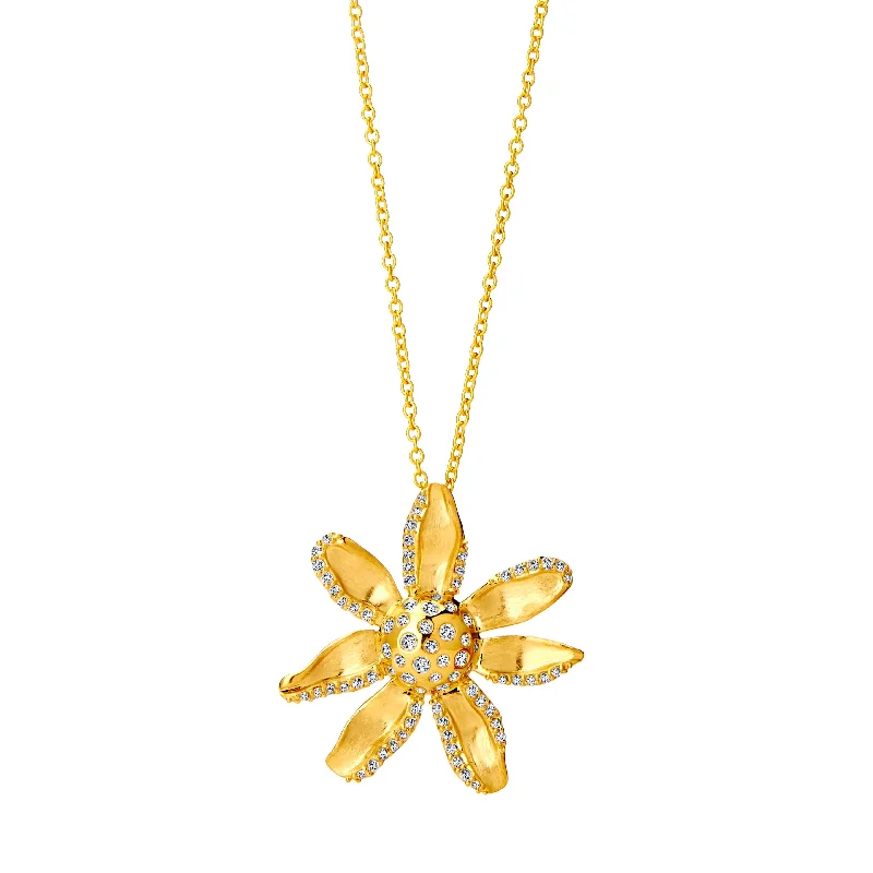 elegant necklace for women-Sun Flower Necklace