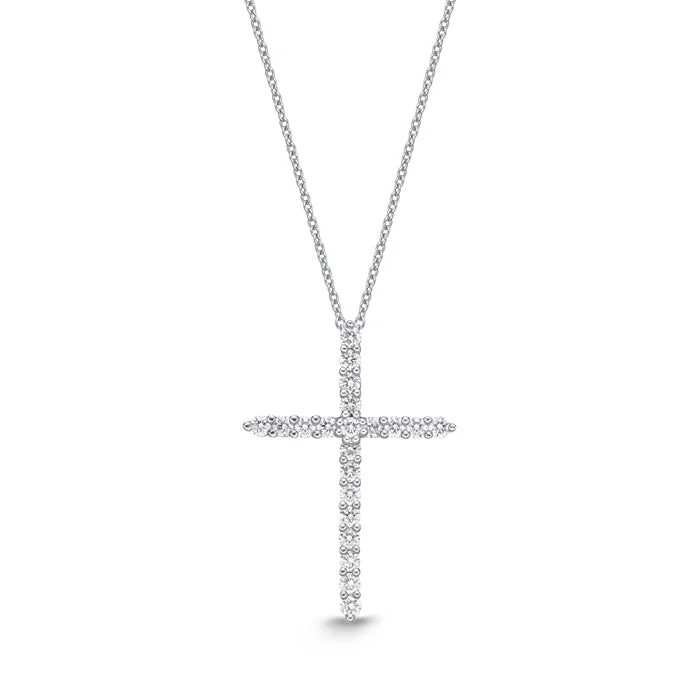 diamond necklace set for women-Diamond Cross Necklace