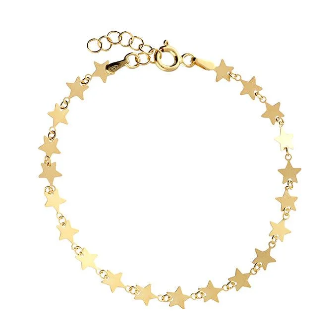 gold anklet for women-Gold Vermeil Stars Anklet