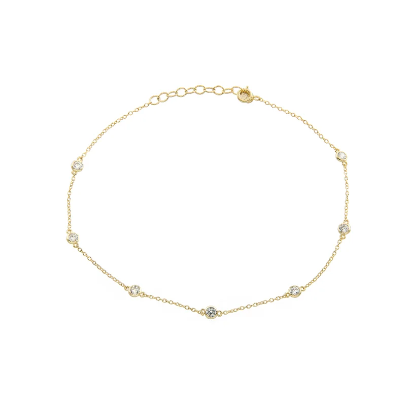 golden bracelet for women-Riviera Anklet