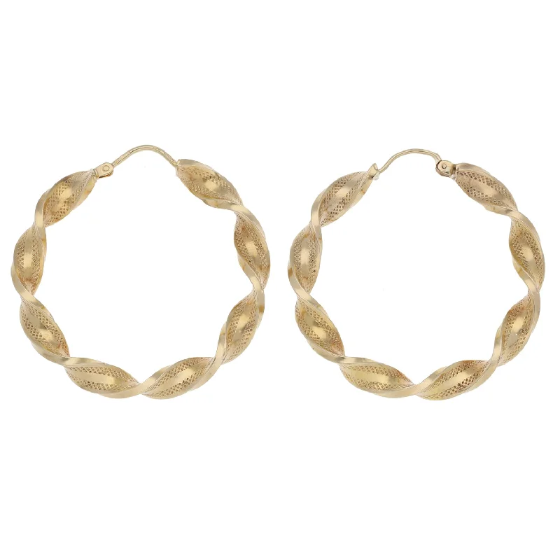 double hoop earrings for women-9ct Gold Hoop Earrings