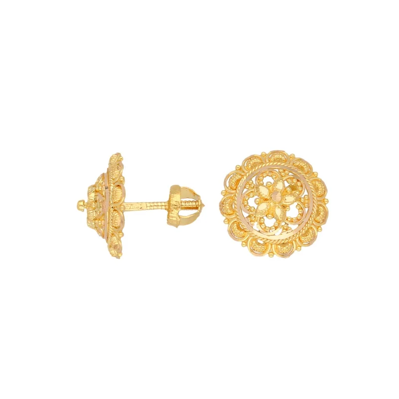 star earrings for women-New 22ct Gold Filigree Dress/Cocktail Earrings