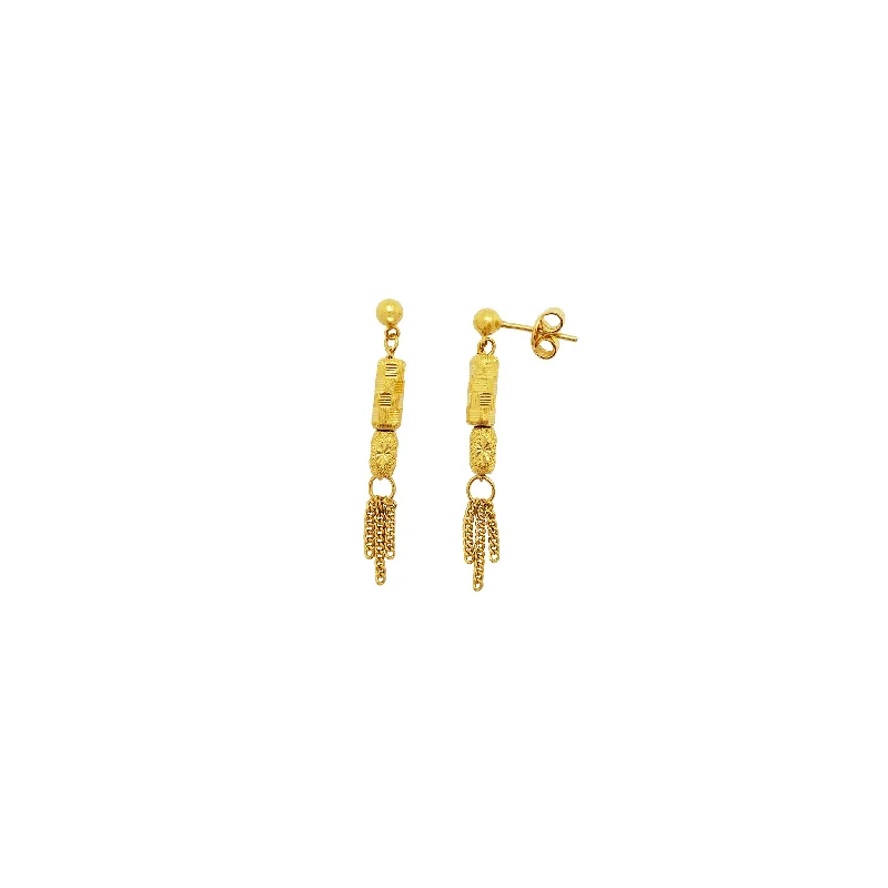 heart-shaped stud earrings for women-Chinese Lantern Dangling Earring (24K)