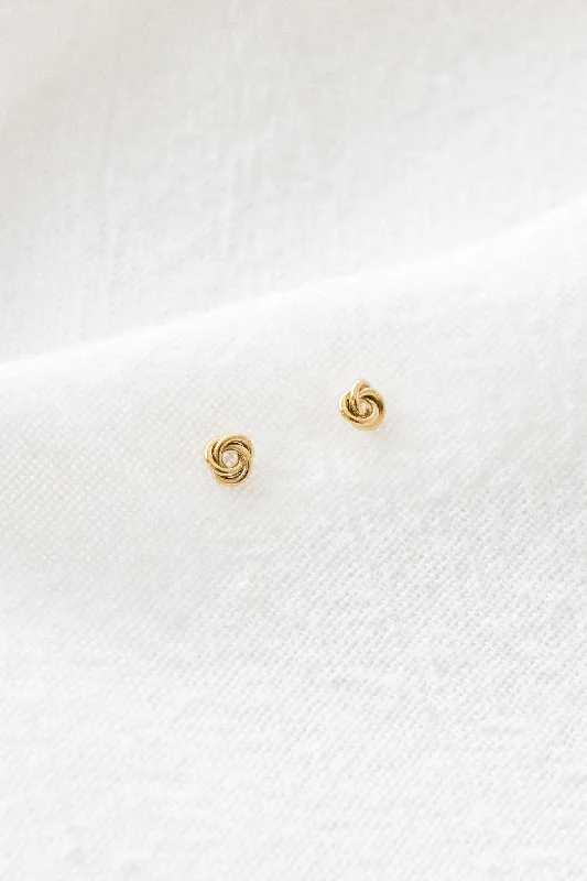 small earrings for women-Knot Studs