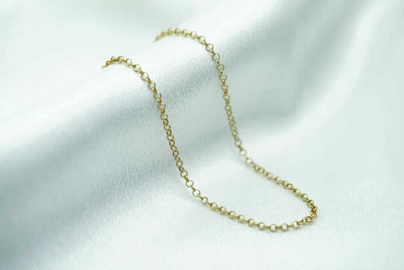 gold anklet for women-10k Rolo Anklet