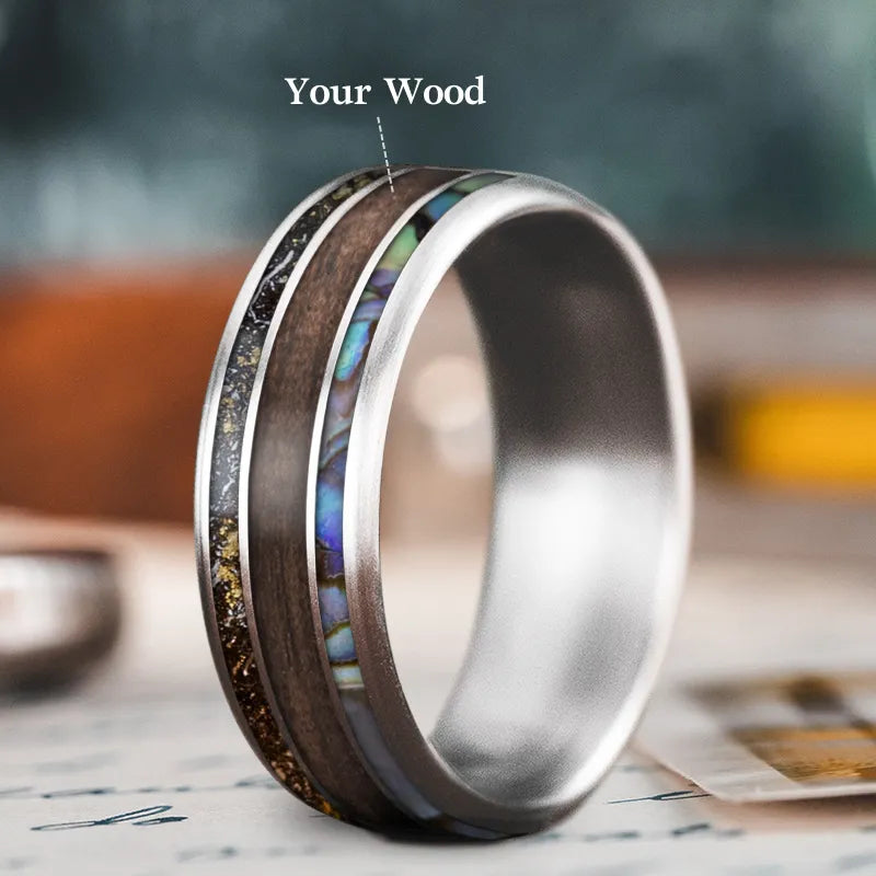 personalized ring for women-Custom Design - 3-Inlay Wide Center Ring X_bfHdPcwkhkbj_CIeOP-Xjw