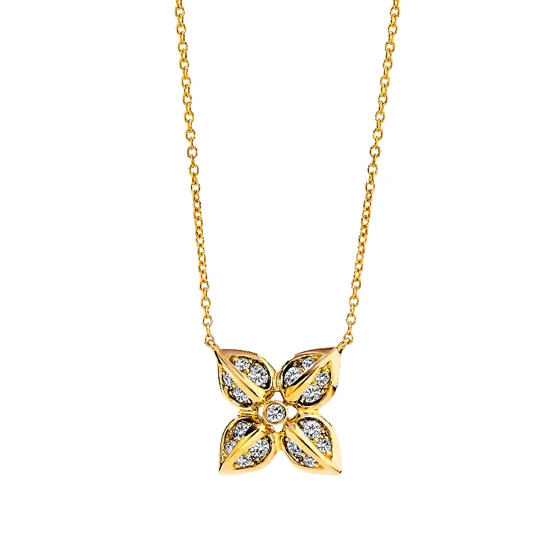 diamond necklace set for women-Flower Necklace