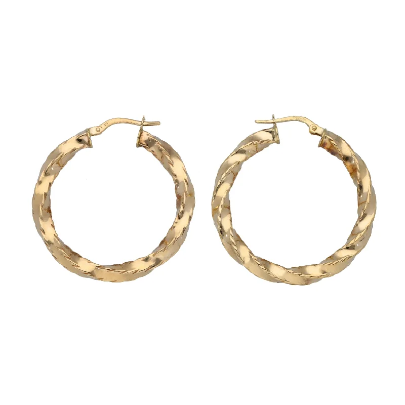 small earrings for women-9ct Gold Hoop Earrings