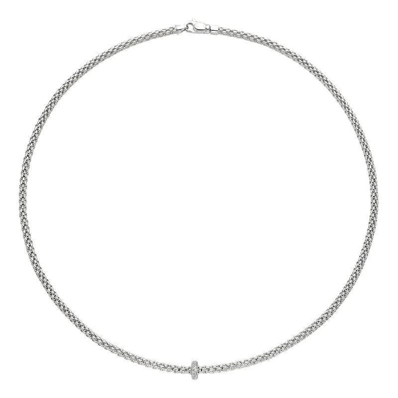 lock necklace for women-17" Prima Diamond Rondel Necklace