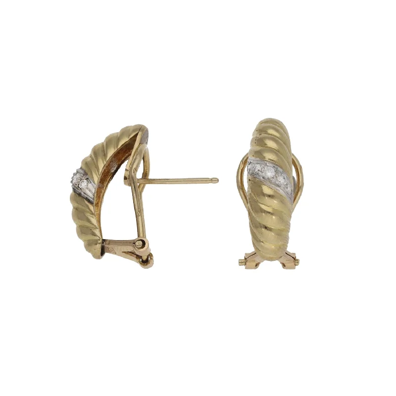 boho earrings for women-9ct Gold 0.16ct Diamond Stud Earrings