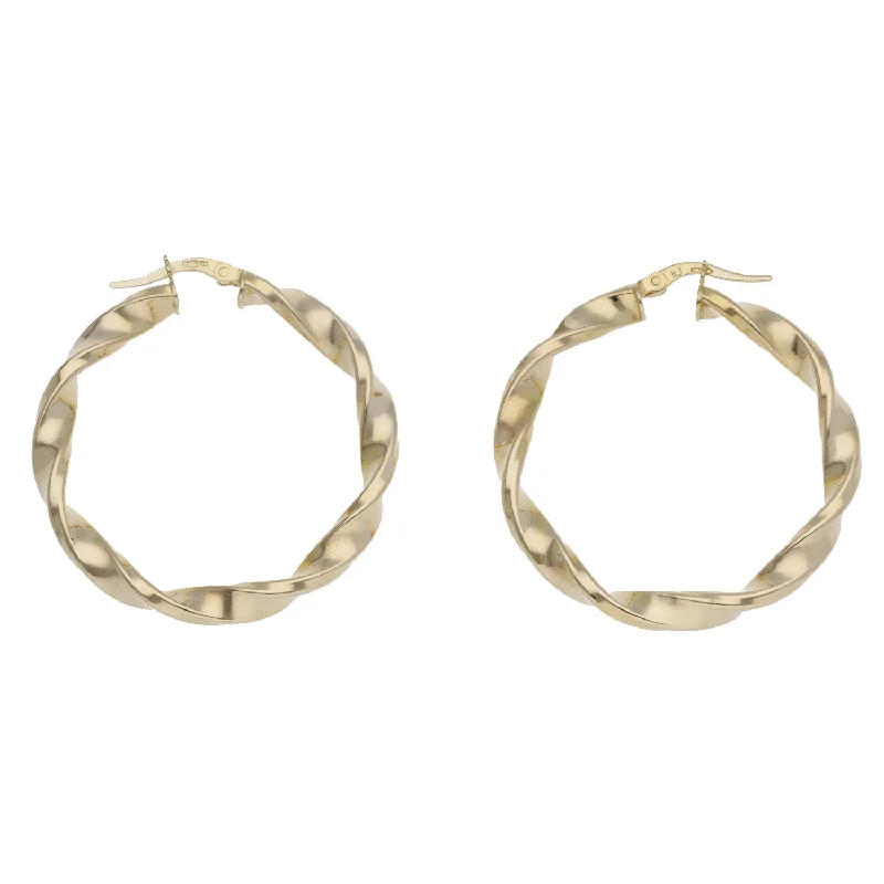 teardrop earrings for women-9ct Gold Hoop Earrings