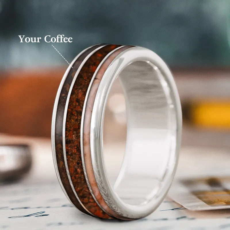 luxury ring for women-Custom Design - 3-Inlay Wide Center Ring He-T0zC8IWiqToE1vEnIDnvw