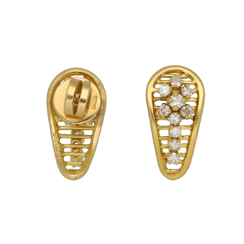 boho-chic earrings for women-18ct Gold 0.64ct Diamond Dress/Cocktail Earrings