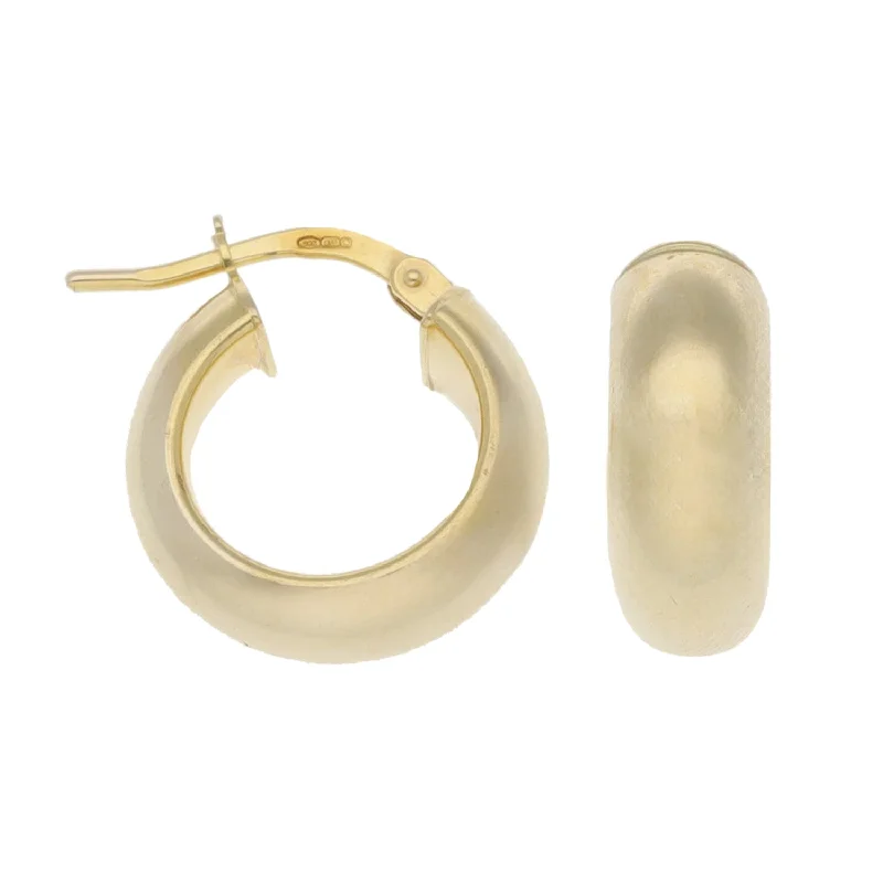 elegant drop earrings for women-9ct Gold Hoop Earrings