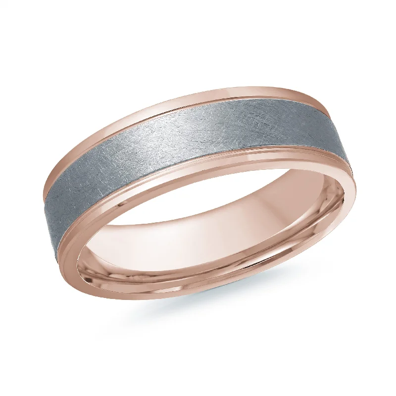 white gold solitaire engagement ring for women-14K Rose Gold Ring from the Tantalum Collection by Malo - MRDTN-004-6P